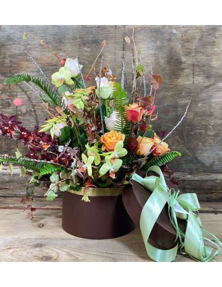 Autumn box - composizione di fiori freschi